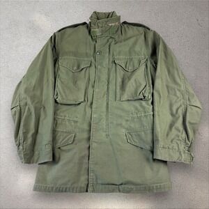 Vtg Alpha Industries M-65 Field Coat Mens X-Small Reg M65 OG 107 70s